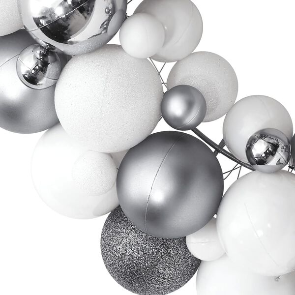 vidaXL Christmas Wreath White Polystyrene Medium Decorative Inlays