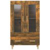 vidaXL Highboard Smoked oak Engineered wood Tall Highboard Rectangular