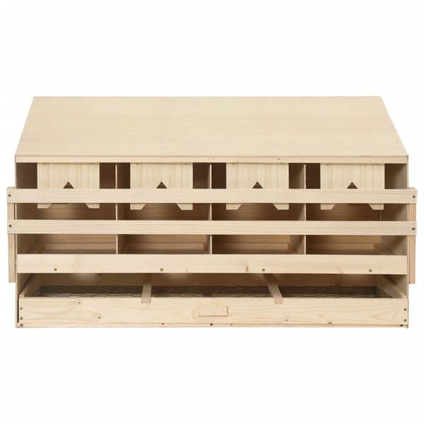 vidaXL Chicken Laying Nest Brown, Natural Wood Color