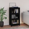vidaXL Book Cabinet Black Solid pinewood Standard Book Cabinet