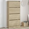 vidaXL Shoe Cabinet Sonoma Oak Engineered Wood Tall and Narrow