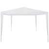 vidaXL Party Tent White Polyethylene roof and steel frame 9.8x13.1 ft