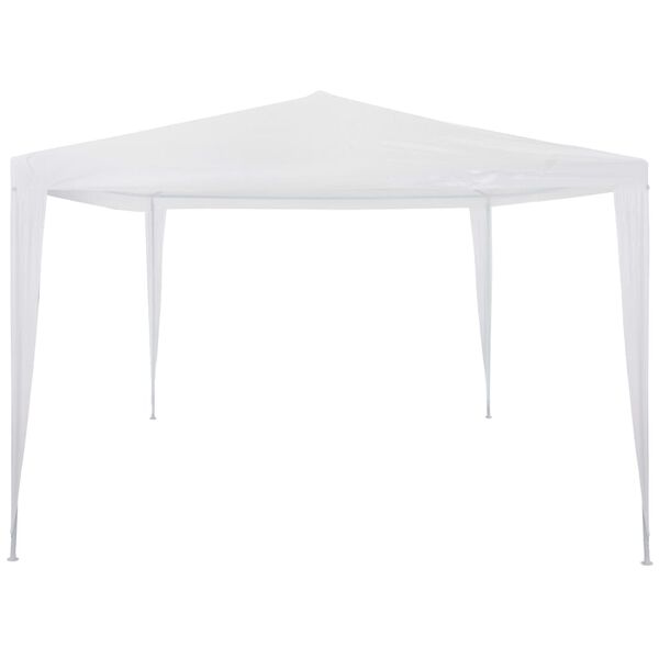 vidaXL Party Tent White Polyethylene roof and steel frame 9.8x13.1 ft
