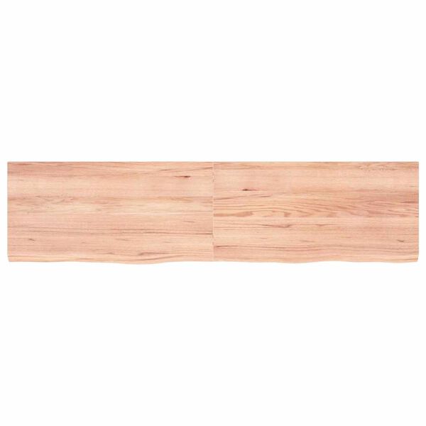 vidaXL Bathroom Countertop Light Brown 63"x15.7"x(0.8"-1.6") Treated Solid Wood