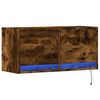 vidaXL TV Wall Cabinet Smoked Oak Engineered Wood Medium TV Wall Cabinet