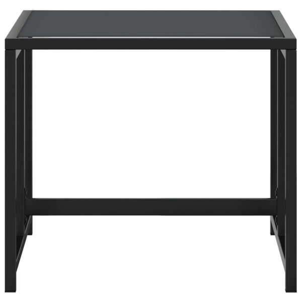 vidaXL Garden Stool Set of 4 Black Textilene fabric, Powder-Coated Steel