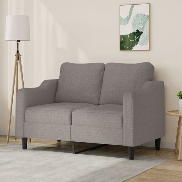 vidaXL 2-seater Sofa Taupe Polyester, Metal, Textilene 55.1 in width