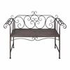vidaXL Garden Bench Antique Brown Steel 52 in Durable