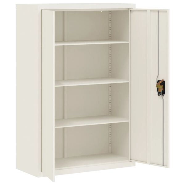 vidaXL File Cabinet White Powder-coated steel Large File Cabinet