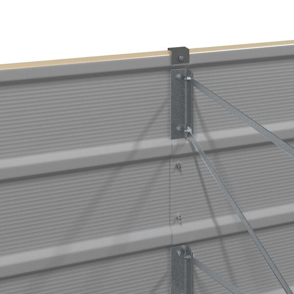 vidaXL Planter Ivory 236.22 x 31.50 x 17.72 in Steel