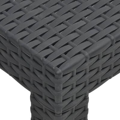 vidaXL Patio Table Anthracite 22.8"x22.8"x16.1" PP Rattan