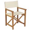 vidaXL Director's Chair Set of 2 Cream Teak wood, Polyester fabric