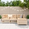 vidaXL Garden Sofa Set Natural Pine Solid Pine Wood Sectional Modular