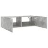 vidaXL TV Wall Cabinet Concrete Gray Engineered Wood Medium