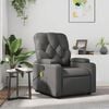 vidaXL Massage Recliner Chair Grey Faux leather, metal, plywood Standard