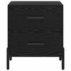 vidaXL Bedside Cabinet 2 pcs Black Oak 15.75 x 13.78 x 18.70 in