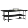 vidaXL Coffee Table Black Engineered wood, metal Medium Coffee Table