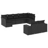 vidaXL Garden Sofa Set Black PE rattan Large Modular Garden Sofa Set