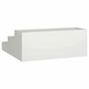vidaXL Garden Planter White 35.43 x 35.43 x 13.78 in Cold-rolled Steel