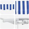 vidaXL Retractable Awning Striped Manual Blue and white 137.8" x 78.7