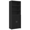 vidaXL Storage Cabinet Black Engineered Wood Large Storage Cabinet