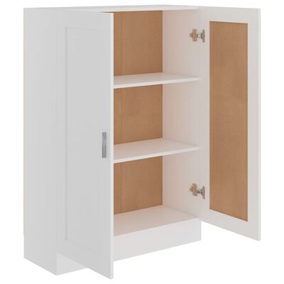 vidaXL Book Cabinet White 32.5"x12"x45.3" Engineered Wood