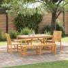 vidaXL Garden Dining Set 5 pcs Brown solid acacia wood
