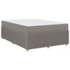vidaXL Bed Frame with Mattress Taupe 55.1" x 78.7" fabric