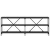 vidaXL Console Table Black 78.7x11.8x29.5" Engineered Wood and Iron