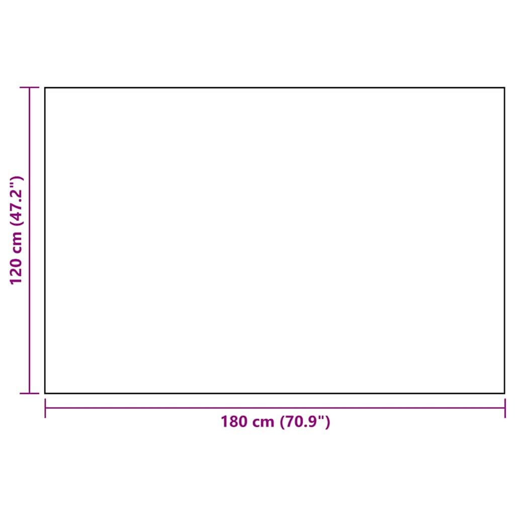 vidaXL Patio Carpet ARAKIL White and Black 47.2x70.9" PP