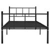 vidaXL Bed Frame Black Metal Twin Durable Bed Frame Rectangular