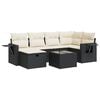 vidaXL Garden Sofa Set Black, Cream White