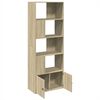vidaXL Bookcase Sonoma Oak Engineered Wood Tall Bookcase Rectangular