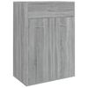 vidaXL Shoe Cabinet Grey Sonoma Engineered Wood Medium Shoe Cabinet