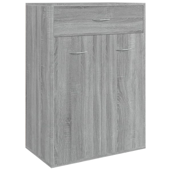 vidaXL Shoe Cabinet Grey Sonoma Engineered Wood Medium Shoe Cabinet