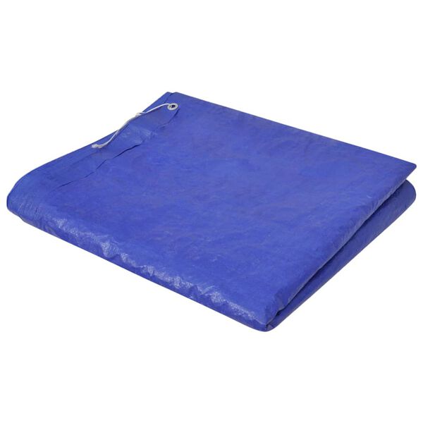 vidaXL Pool Cover Set of 2 Dark Blue Polyethylene Large Durable