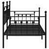 vidaXL Daybed Frame with Headboard Black 42.1" x 79.9" Steel