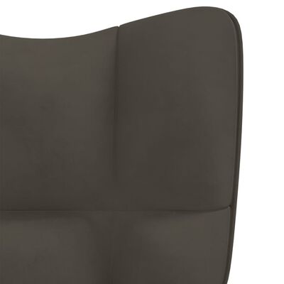 vidaXL Rocking Chair Dark Gray Velvet
