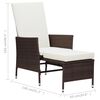 vidaXL Garden Lounge Set Brown and Cream White