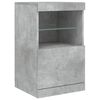 vidaXL Sideboard Concrete Grey Engineered Wood, Glass Large Sideboard