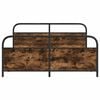 vidaXL Bed Frame Smoked oak Steel, engineered wood Super King Bed Frame
