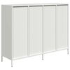 vidaXL Sideboard White Cold-rolled Steel Medium Sideboard Rectangular