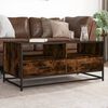 vidaXL Coffee Table Smoked oak Engineered wood, metal Medium