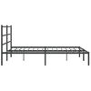vidaXL Bed Frame Black Powder-Coated Steel Double Bed Frame