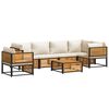 vidaXL Garden Sofa Set Cream White