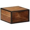 vidaXL Wall-Mounted Nightstand Natural Wood Solid Acacia Wood Compact