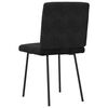 vidaXL Dining Chair Set of 6 Black Velvet (100% polyester), plywood, metal