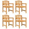vidaXL Garden Dining Set Natural Teak Solid Teak Wood 5 Piece Set