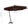 vidaXL Hanging Garden Parasol Bordeaux Red Polyester Large