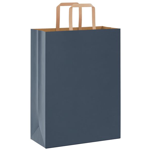 vidaXL Paper Bags 50 pcs with Handles Black 32x22x24 cm